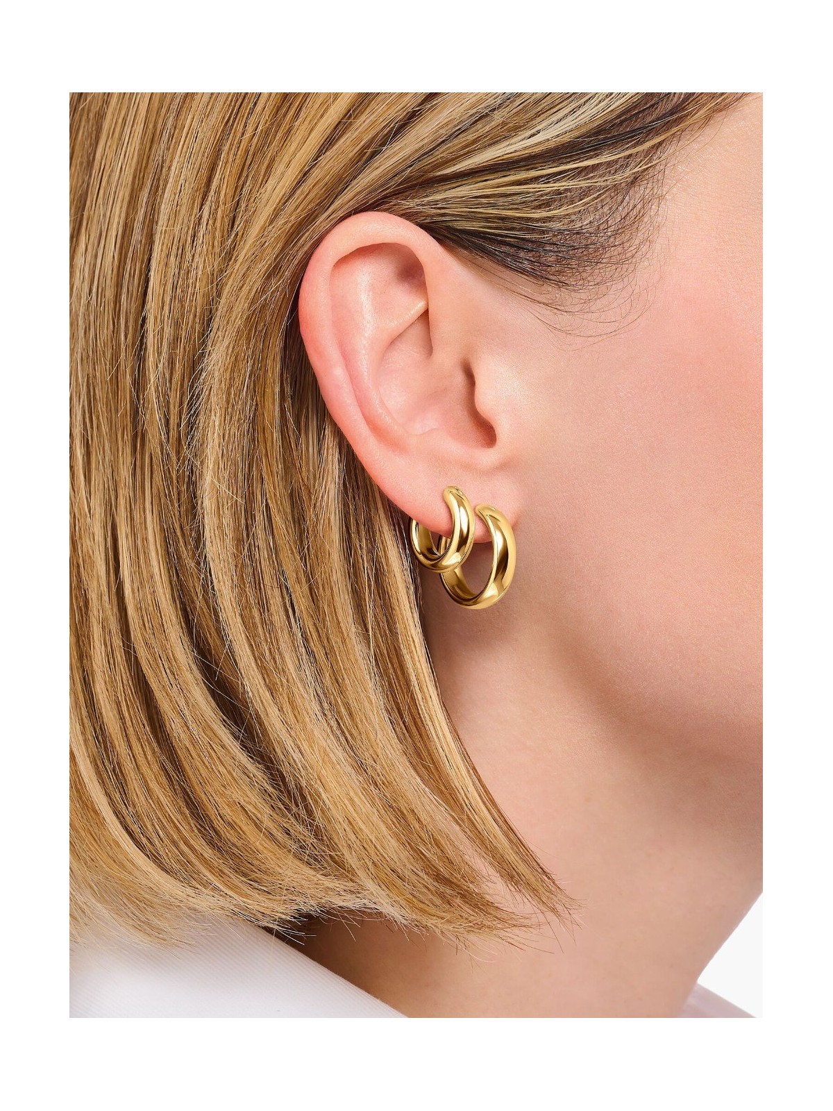orecchini donna Thomas Sabo CR746-413-39 Bold - Gold-plated Hoop Earrings 19,5 mm Ladies
