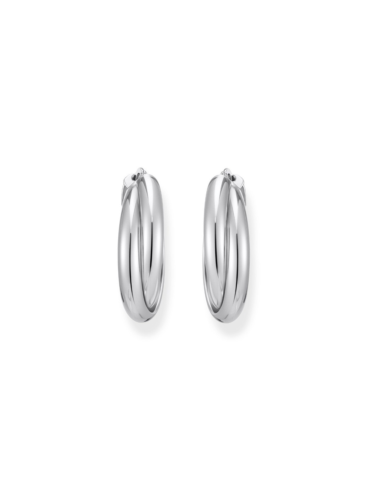orecchini donna Thomas Sabo CR738-001-21 Bold - Silver Hoop Earrings 27,0 mm Intertwined design Ladies