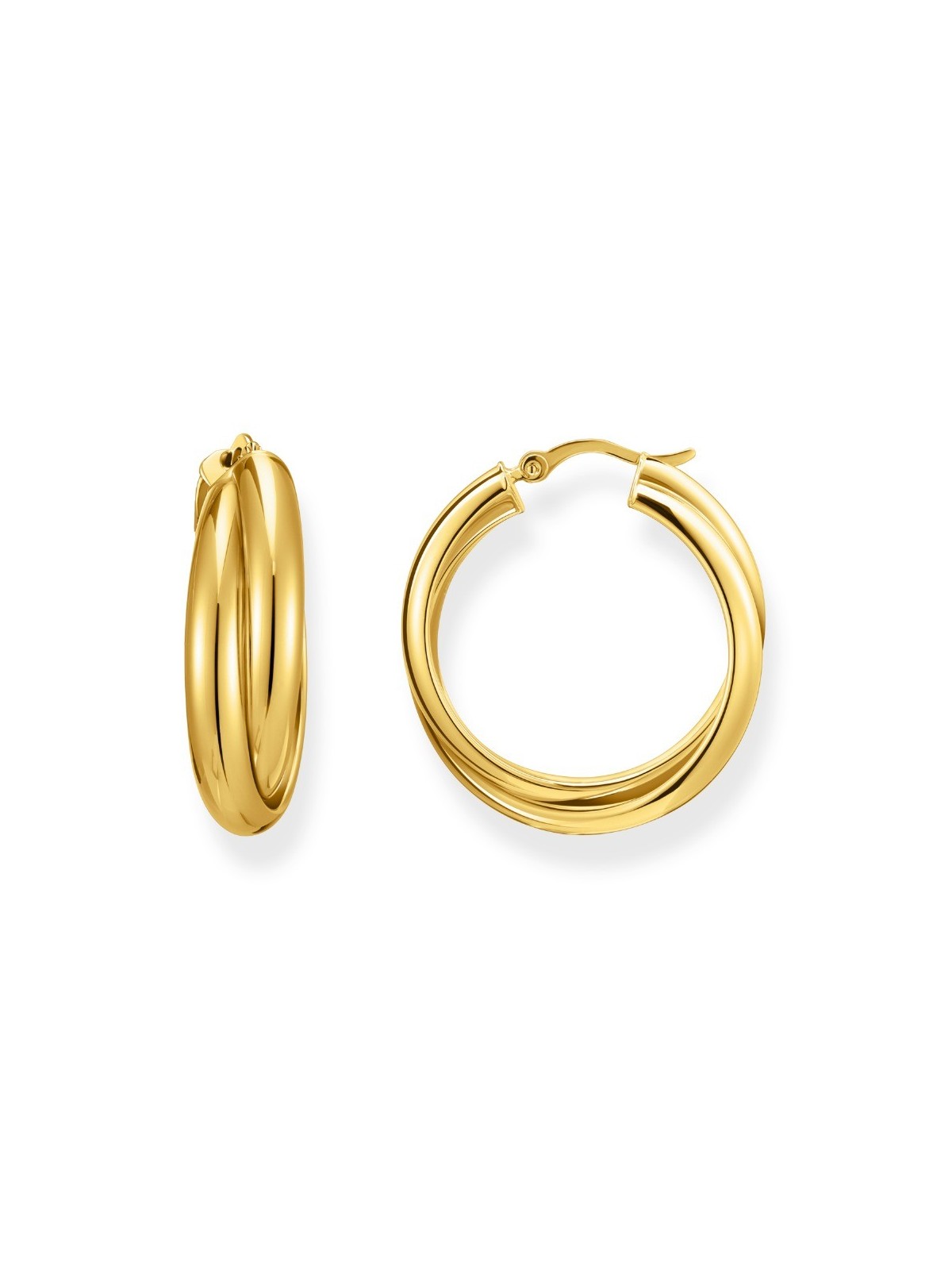 orecchini donna Thomas Sabo CR738-413-39 Bold - Gold-plated Hoop Earrings 27,0 mm Intertwined design Ladies