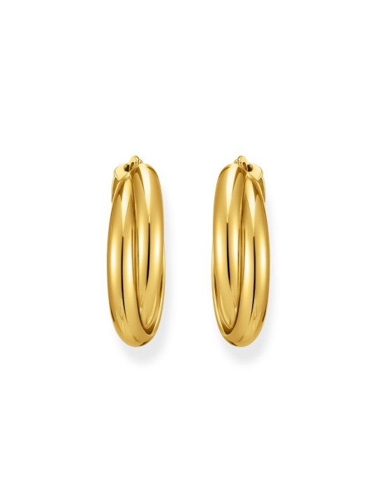 orecchini donna Thomas Sabo CR738-413-39 Bold - Gold-plated Hoop Earrings 27,0 mm Intertwined design Ladies