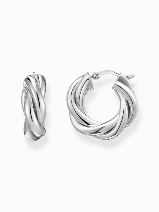 orecchini donna Thomas Sabo CR742-001-41 Bold - Silver Hoop Earrings 20,0 mm Intertwined design Ladies