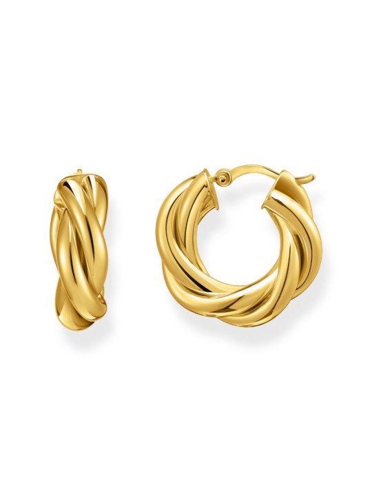 orecchini donna Thomas Sabo CR742-413-39 Bold - Gold-plated Hoop Earrings 20,0 mm Intertwined design Ladies
