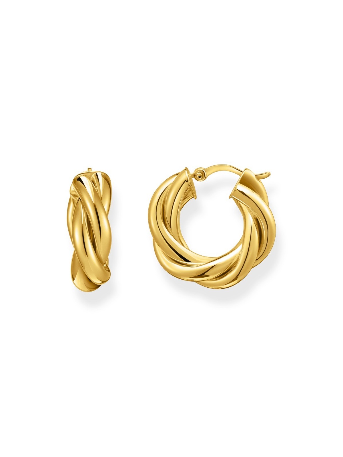 orecchini donna Thomas Sabo CR742-413-39 Bold - Gold-plated Hoop Earrings 20,0 mm Intertwined design Ladies