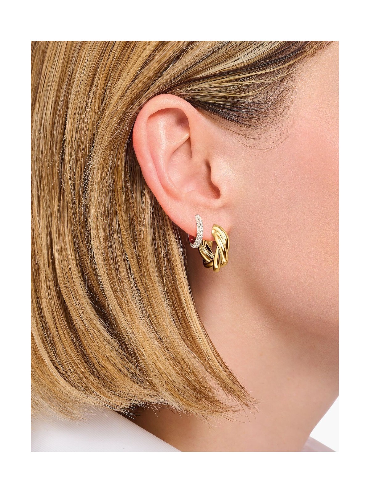 orecchini donna Thomas Sabo CR742-413-39 Bold - Gold-plated Hoop Earrings 20,0 mm Intertwined design Ladies