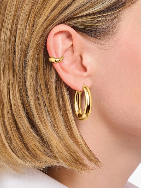 orecchini donna Thomas Sabo CR739-413-39 Bold - Gold-plated Chunky Hoop Earrings 34,2 mm Ladies