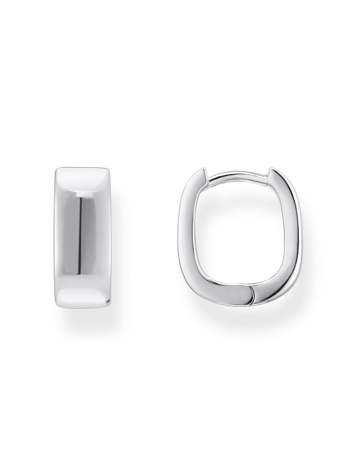 orecchini donna Thomas Sabo CR743-001-21 Bold - Silver Square Hoop Earrings 13,4 mm Ladies
