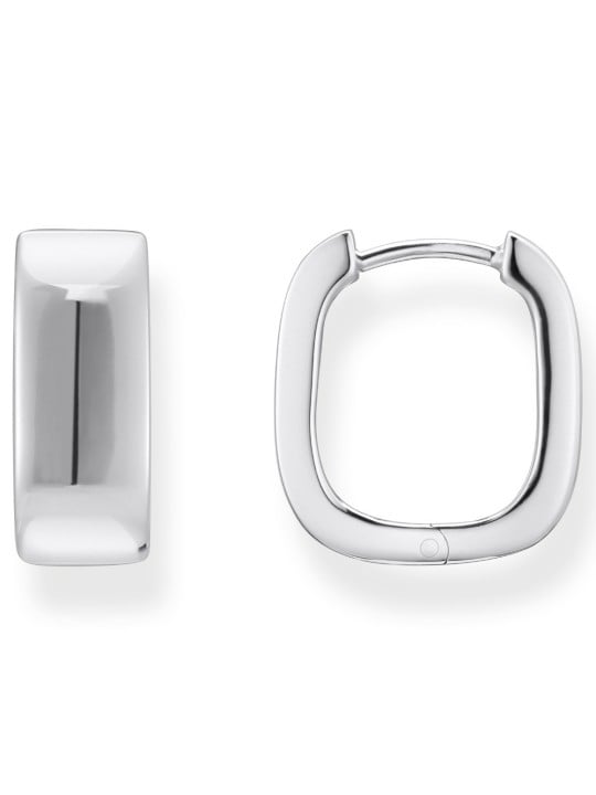 orecchini donna Thomas Sabo CR744-001-21 Bold - Silver Square Hoop Earrings 16,5 mm Ladies