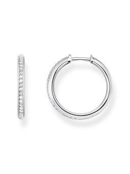 orecchini donna Thomas Sabo CR673-051-14 Silver Hoop Earrings Pavé Silver 20,0 mm Ladies