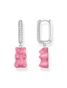 orecchini donna Thomas Sabo CR727-052-9 Silver Single Hoop Earrings Midiversion with pink Gold Bears 34,5 mm Ladies