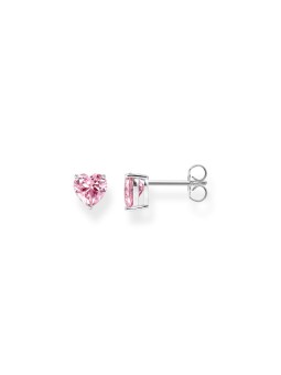 orecchini donna Thomas Sabo H2306-051-9 Silver Ear Studs with pink Stone in Heart Shape 7,0 mm Ladies