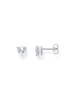 orecchini donna Thomas Sabo H2306-051-14 Silver Ear Studs with white Stone in Heart Shape 7,0 mm Ladies