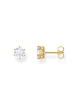 orecchini donna Thomas Sabo H2301-414-14 Gold-plated Ear Studs with white Brilliant-cut Stone 6,0 mm Ladies