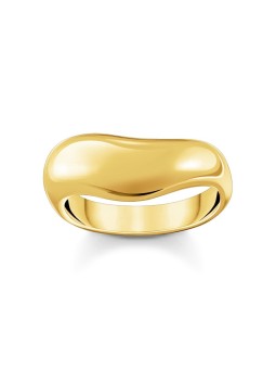 anello donna Thomas Sabo TR2473-413-39-54 Bold - Gold-plated Ring in curved shape Ladies
