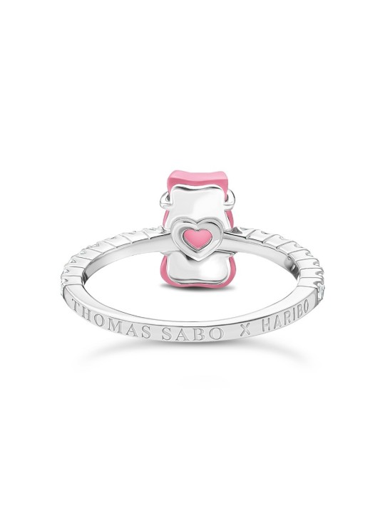 anello donna Thomas Sabo TR2459-052-9-54 Silver Ring with pink Gold Bears and Zirconia Ladies