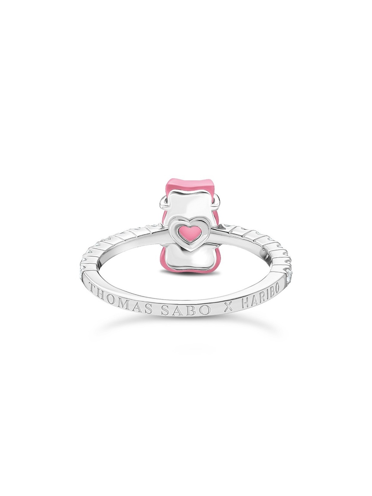 anello donna Thomas Sabo TR2459-052-9-54 Silver Ring with pink Gold Bears and Zirconia Ladies