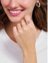 anello donna Thomas Sabo TR2459-052-9-54 Silver Ring with pink Gold Bears and Zirconia Ladies