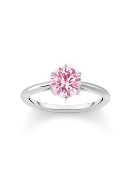 anello donna Thomas Sabo TR2474-051-9-54 Silver Ring with pink Stone in Brilliant-cut Ladies