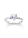 anello donna Thomas Sabo TR2476-051-14-54 Silver Ring with white Stone in Heart Shape Ladies