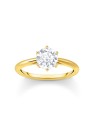anello donna Thomas Sabo TR2474-414-14-56 Gold-plated Ring with white Stone in Brilliant-cut Ladies