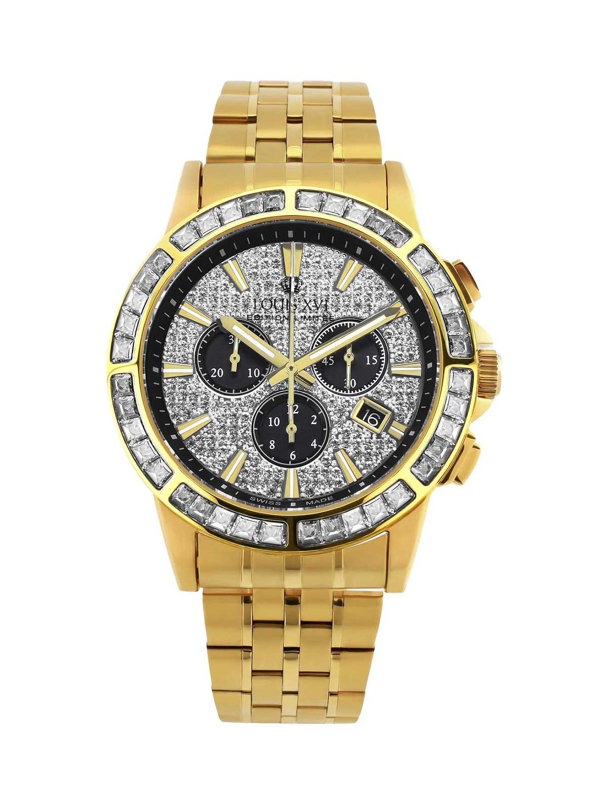 orologio uomo Louis XVI XLXVI1130 Mens Watch Majesté Iced Out Baguette 43mm 5ATM