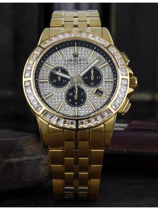 orologio uomo Louis XVI XLXVI1130 Mens Watch Majesté Iced Out Baguette 43mm 5ATM