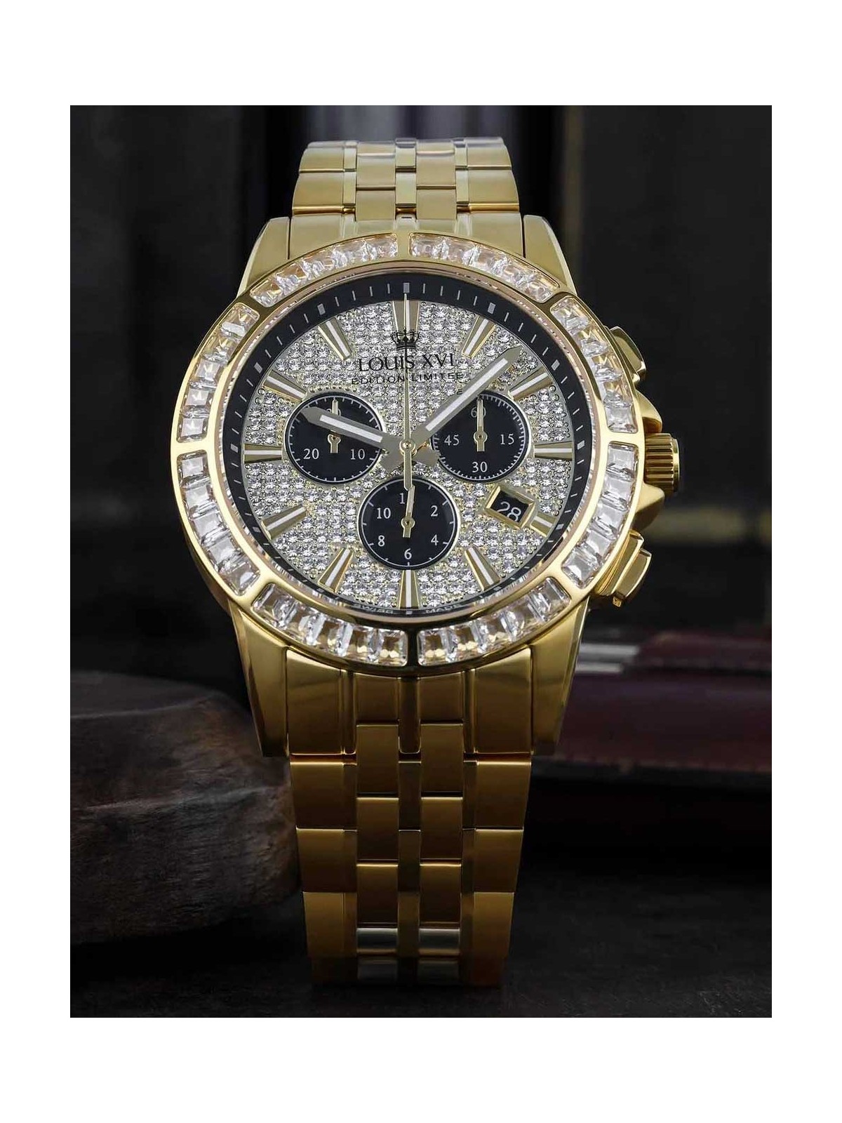 orologio uomo Louis XVI XLXVI1130 Mens Watch Majesté Iced Out Baguette 43mm 5ATM