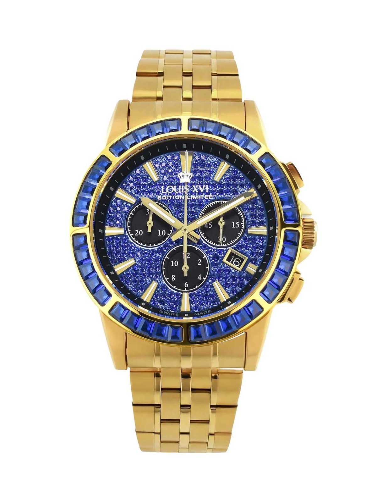 orologio uomo Louis XVI XLXVI1132 Mens Watch Majesté Iced Out Baguette 43mm 5ATM