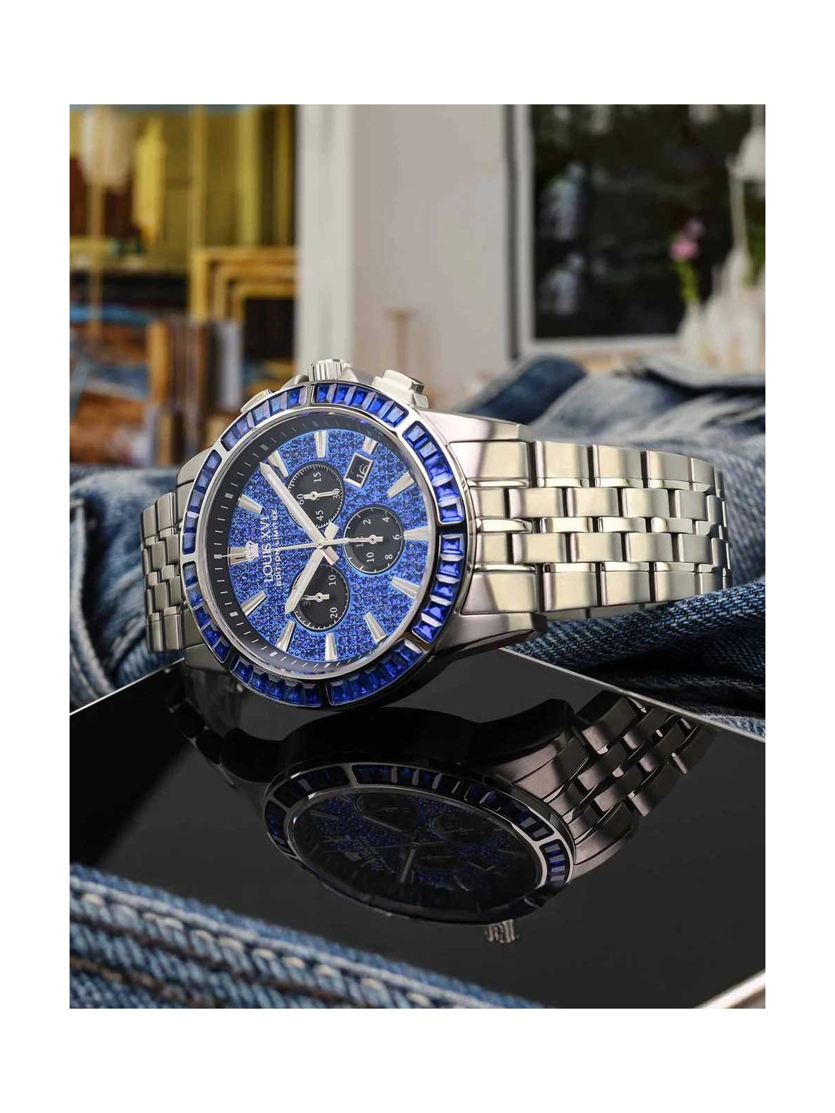 orologio uomo Louis XVI XLXVI1133 Mens Watch Majesté Iced Out Baguette 43mm 5ATM