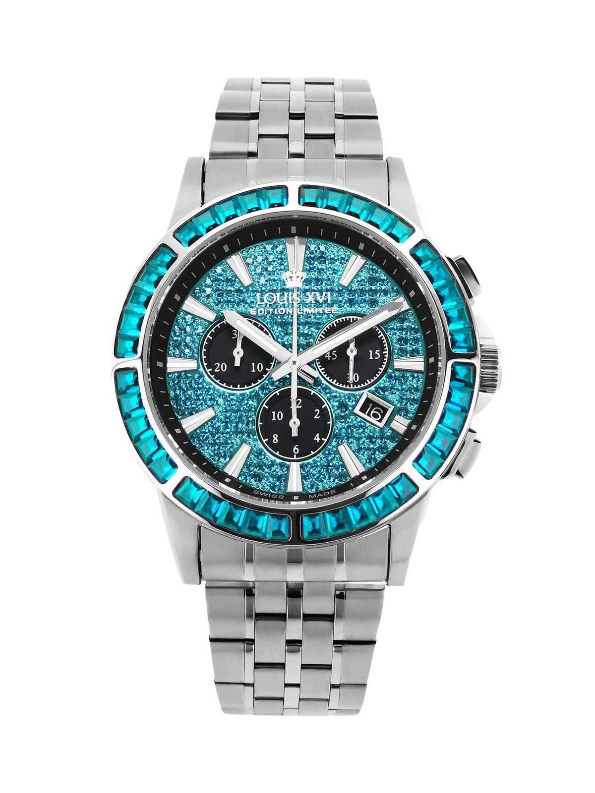 orologio uomo Louis XVI XLXVI1135 Mens Watch Majesté Iced Out Baguette 43mm 5ATM