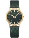 orologio donna Mondaine A660.30314.60SBS Ladies Watch Classic Green And Gold 36mm 3ATM