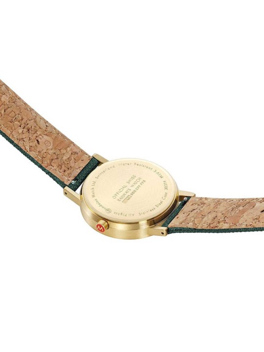 orologio donna Mondaine A660.30314.60SBS Ladies Watch Classic Green And Gold 36mm 3ATM
