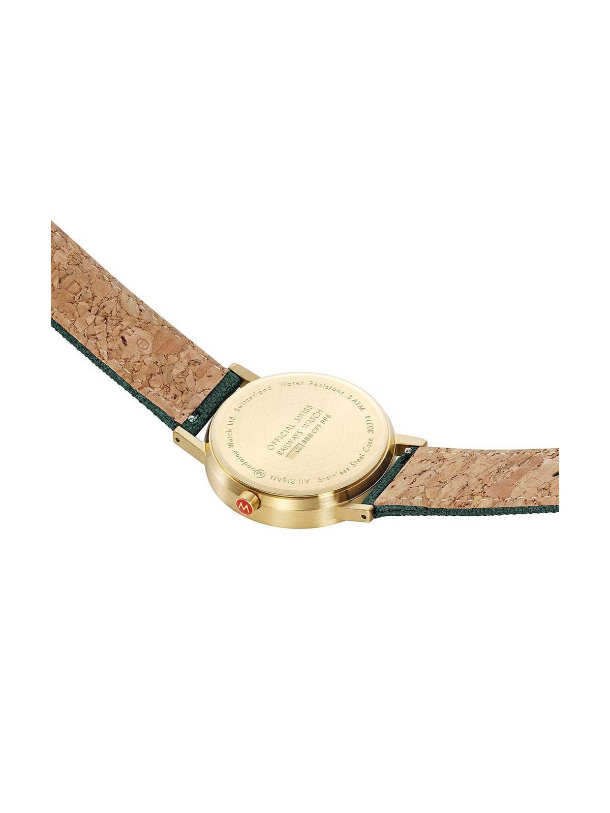 orologio donna Mondaine A660.30314.60SBS Ladies Watch Classic Green And Gold 36mm 3ATM