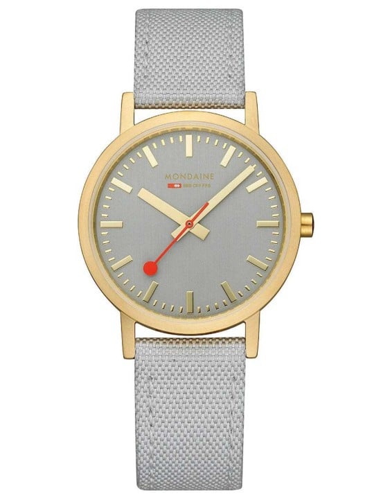 orologio donna Mondaine A660.30314.80SBU Ladies Watch Classic Gray And Gold 36mm 3ATM