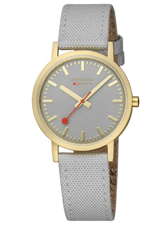 orologio donna Mondaine A660.30314.80SBU Ladies Watch Classic Gray And Gold 36mm 3ATM