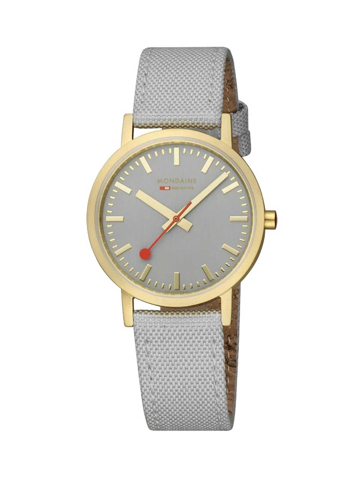 orologio donna Mondaine A660.30314.80SBU Ladies Watch Classic Gray And Gold 36mm 3ATM