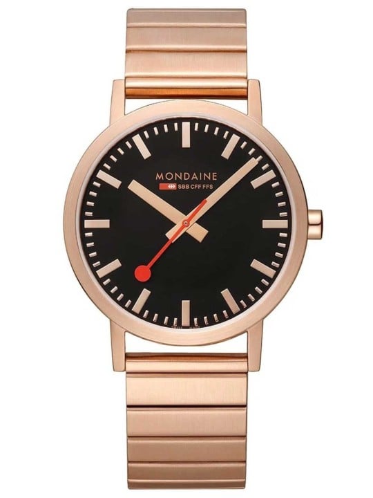 orologio unisex Mondaine A660.30360.16SBR Classic Black And pink 40mm 3ATM
