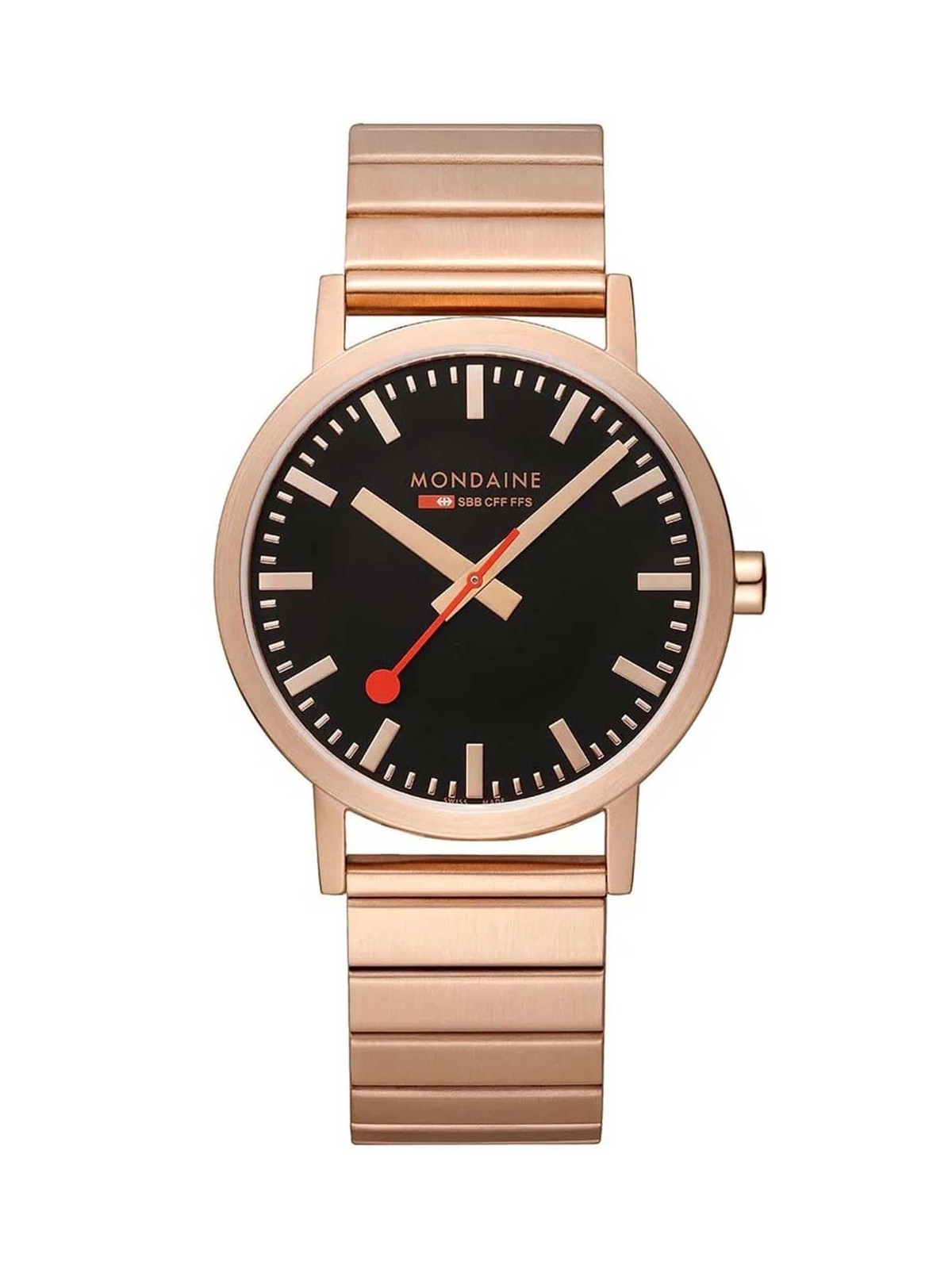 orologio unisex Mondaine A660.30360.16SBR Classic Black And pink 40mm 3ATM