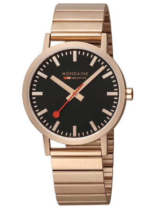 orologio unisex Mondaine A660.30360.16SBR Classic Black And pink 40mm 3ATM
