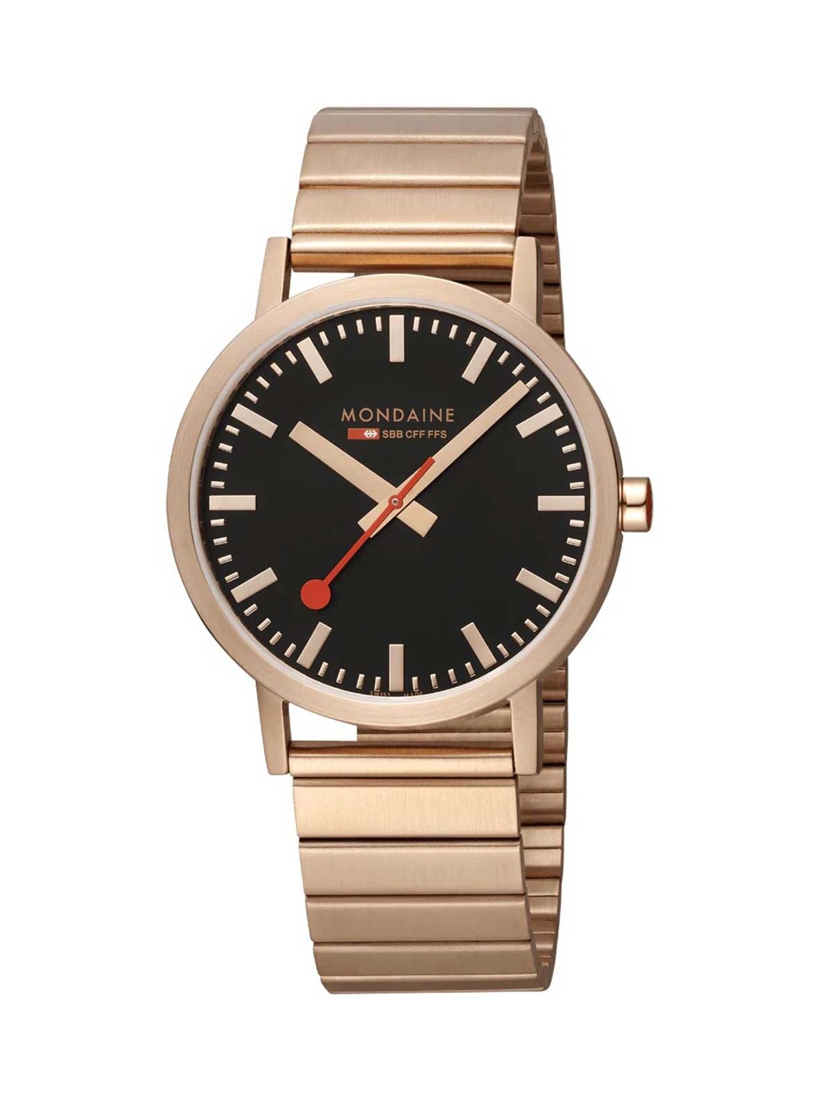 orologio unisex Mondaine A660.30360.16SBR Classic Black And pink 40mm 3ATM