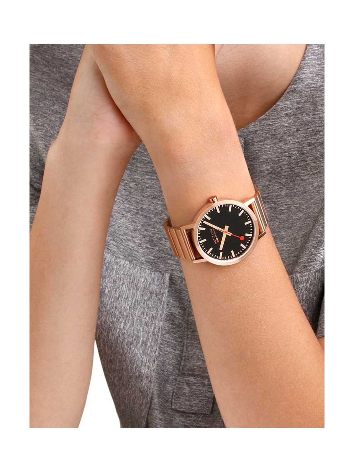 orologio unisex Mondaine A660.30360.16SBR Classic Black And pink 40mm 3ATM