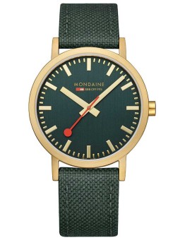 orologio unisex Mondaine A660.30360.60SBS Classic Green And Gold 40mm 3ATM