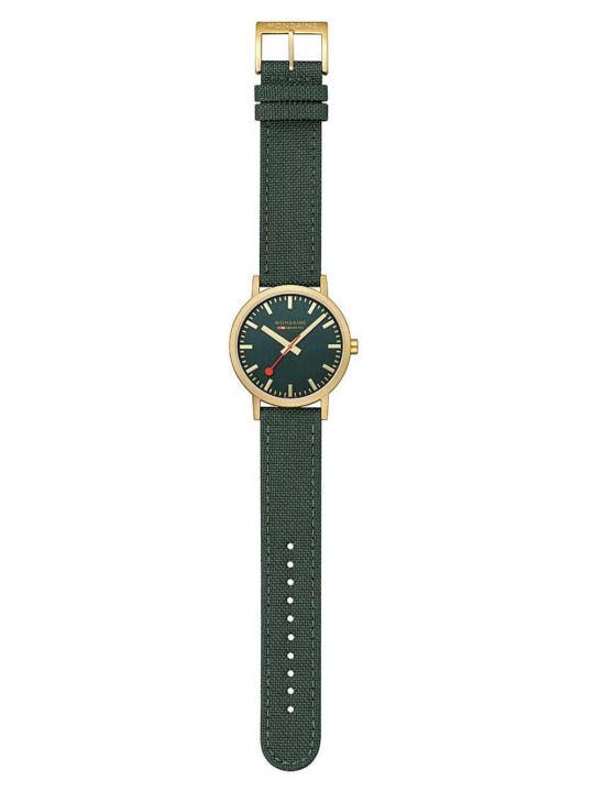 orologio unisex Mondaine A660.30360.60SBS Classic Green And Gold 40mm 3ATM