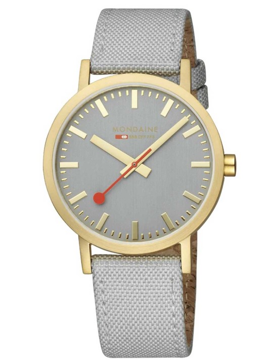 orologio unisex Mondaine A660.30360.80SBU Classic Gray And Gold 40mm 3ATM