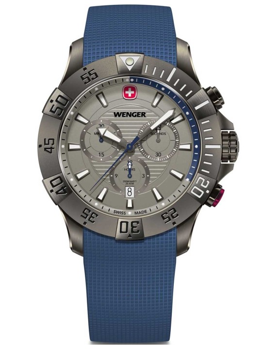 orologio uomo Wenger 01.0643.126 Mens Watch Seaforce Chronograph 43mm 20ATM