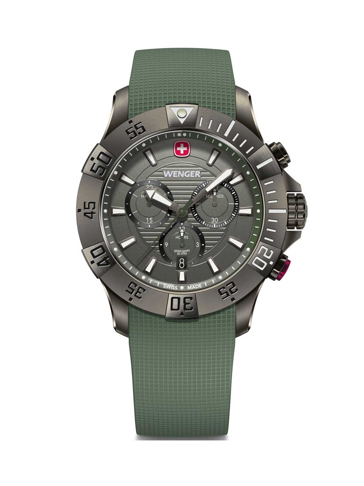 orologio uomo Wenger 01.0643.127 Mens Watch Seaforce Chronograph 43mm 20ATM