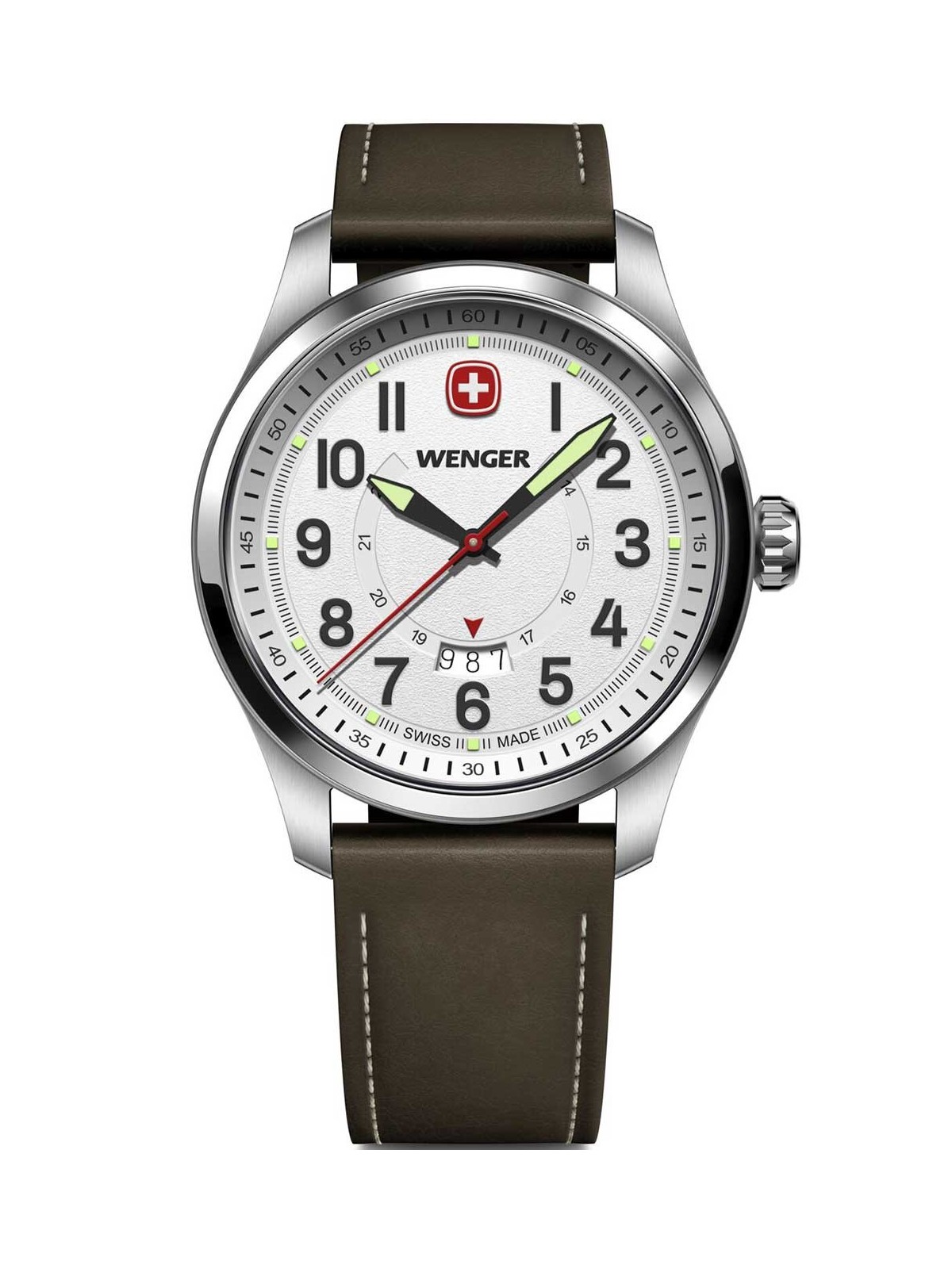 orologio uomo Wenger 01.0541.120 Mens Watch Terragraph 43mm 10ATM
