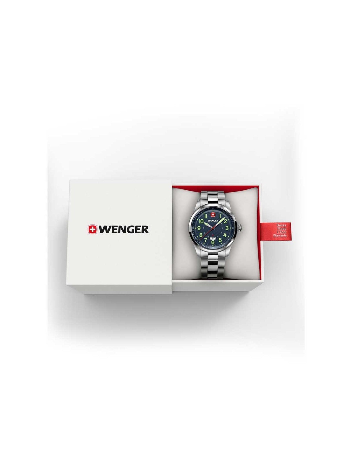 orologio uomo Wenger 01.0541.123 Mens Watch Terragraph 43mm 10ATM