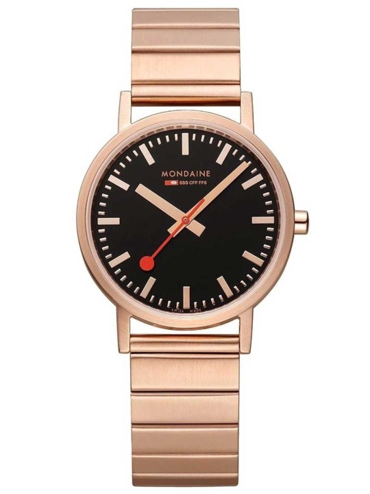 orologio unisex Mondaine A660.30314.16SBR Classic Black And pink 36mm 3ATM