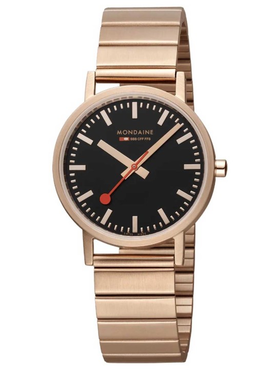 orologio unisex Mondaine A660.30314.16SBR Classic Black And pink 36mm 3ATM