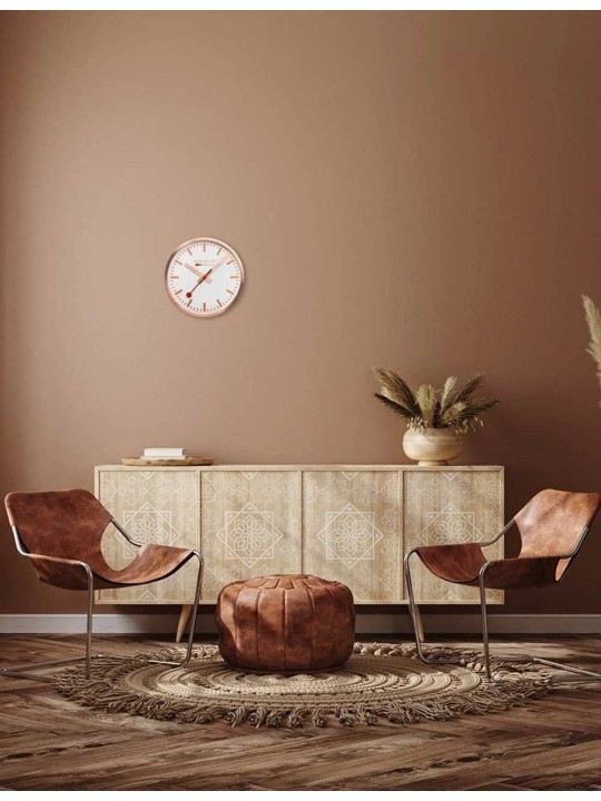 orologio da muro Mondaine A995.CLOCK.17SBK Rose Gold Wall Clock, Station Clock 40 cm Made Off aluminum MONDAINE www.essenzetotal